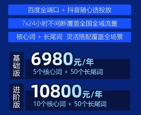 百度+抖音一站式推广服务